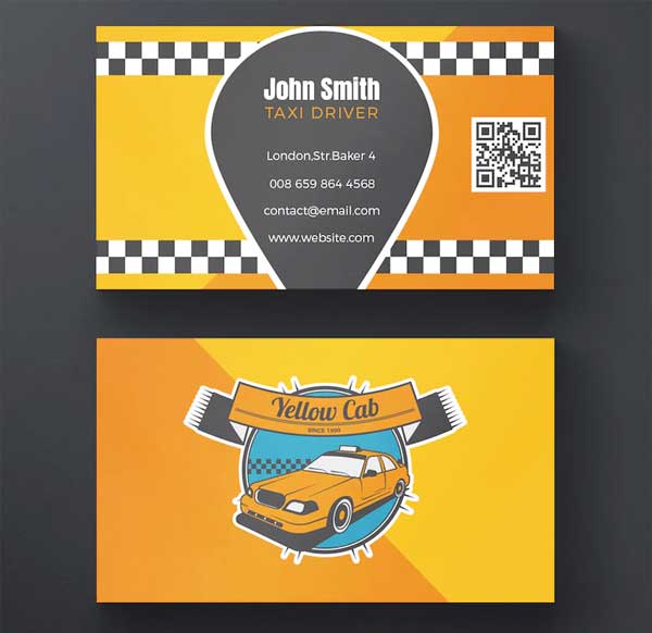 Taxi Cab Business Card Templates Free & Premium PSD Word Ai